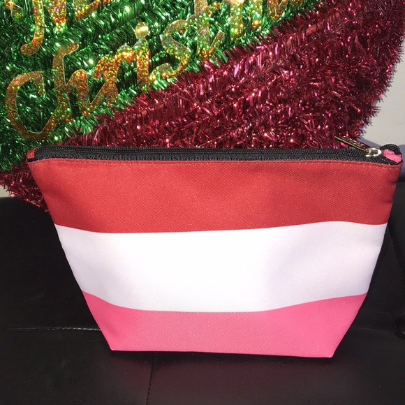 Clinique X Kate Spade Color Block Nylon Cosmetic Pouch NWOT - Picture 2 of 8